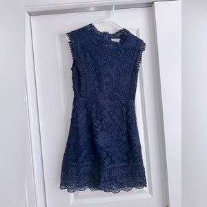 Navy blue lace dress, worn once!